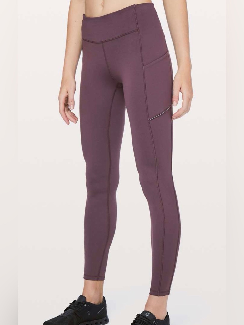 Lululemon Plum Speed-Up Mid-Rise Leggings 27.5” inseam, size 2